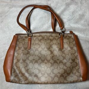 Coach Signature Christie Carryall Satchel Soulder Bag